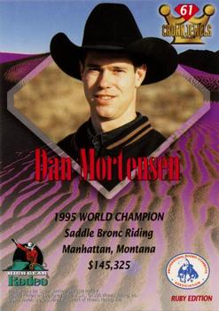 1996 High Gear Rodeo Crown Jewels #61 Dan Mortensen Back